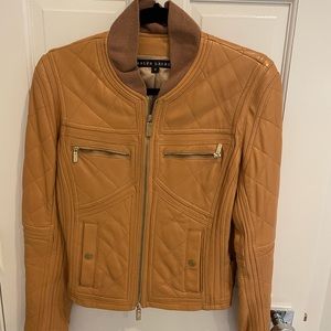 Ralph Lauren tan leather jacket